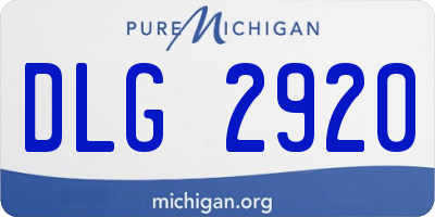 MI license plate DLG2920