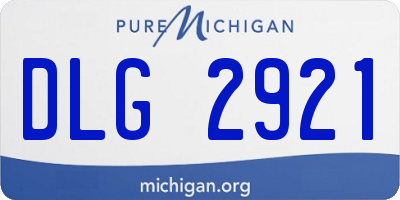MI license plate DLG2921