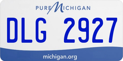MI license plate DLG2927