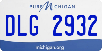 MI license plate DLG2932