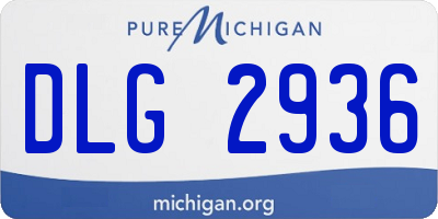 MI license plate DLG2936