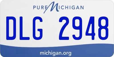 MI license plate DLG2948
