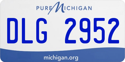MI license plate DLG2952