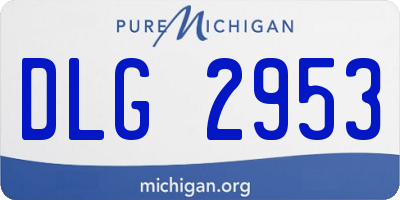 MI license plate DLG2953