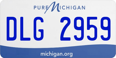 MI license plate DLG2959