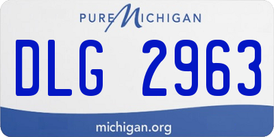MI license plate DLG2963