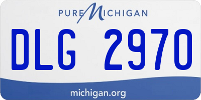 MI license plate DLG2970
