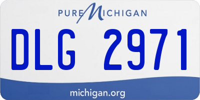 MI license plate DLG2971
