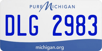 MI license plate DLG2983