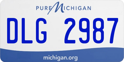 MI license plate DLG2987