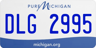 MI license plate DLG2995