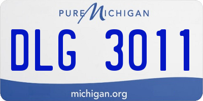 MI license plate DLG3011