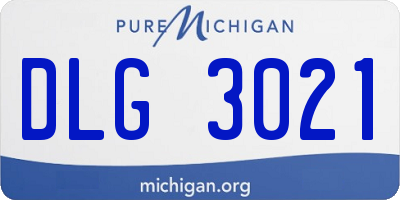 MI license plate DLG3021