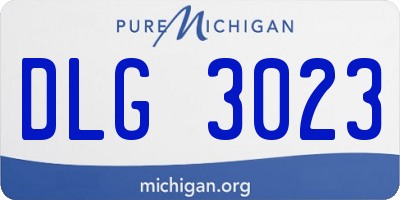 MI license plate DLG3023