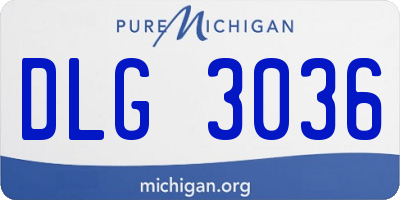 MI license plate DLG3036