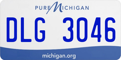 MI license plate DLG3046