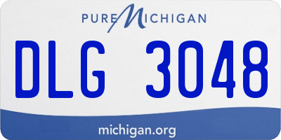 MI license plate DLG3048