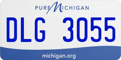 MI license plate DLG3055