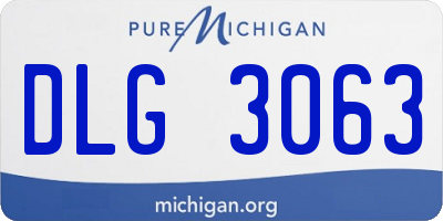 MI license plate DLG3063