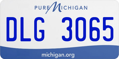 MI license plate DLG3065