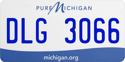 MI license plate DLG3066