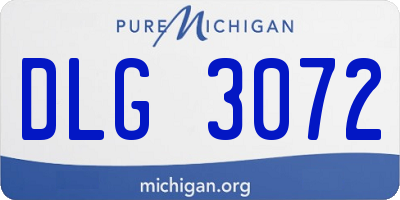 MI license plate DLG3072