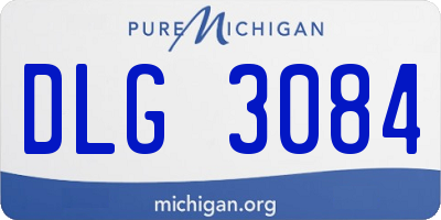 MI license plate DLG3084