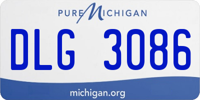 MI license plate DLG3086