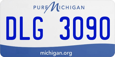 MI license plate DLG3090