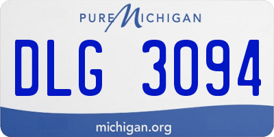 MI license plate DLG3094