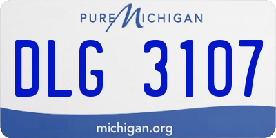 MI license plate DLG3107