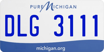 MI license plate DLG3111