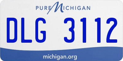 MI license plate DLG3112