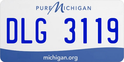 MI license plate DLG3119