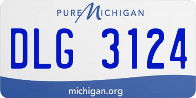 MI license plate DLG3124