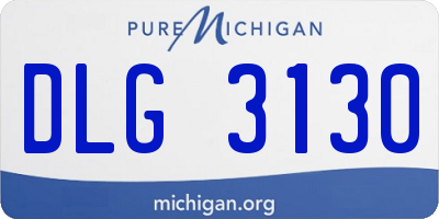 MI license plate DLG3130