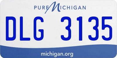 MI license plate DLG3135