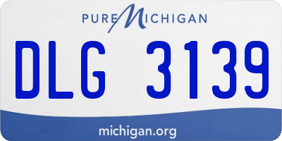 MI license plate DLG3139