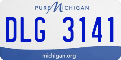 MI license plate DLG3141