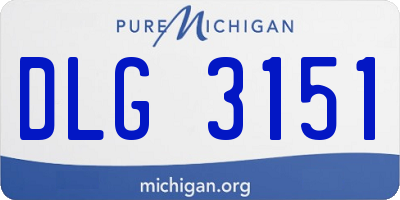 MI license plate DLG3151