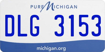 MI license plate DLG3153