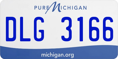 MI license plate DLG3166
