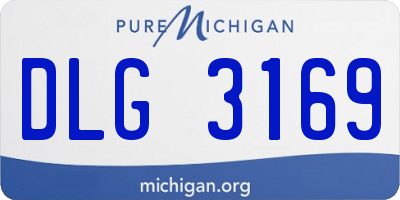 MI license plate DLG3169