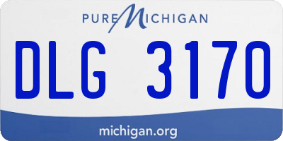 MI license plate DLG3170