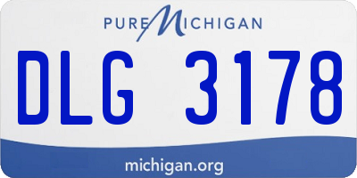 MI license plate DLG3178