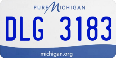 MI license plate DLG3183