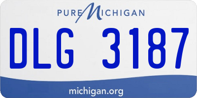 MI license plate DLG3187