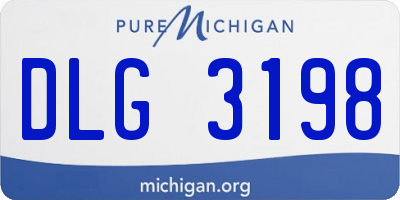 MI license plate DLG3198