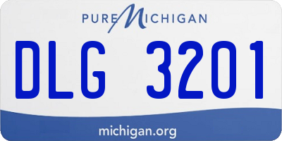 MI license plate DLG3201