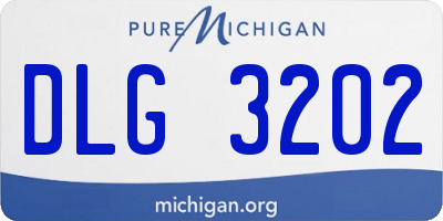 MI license plate DLG3202